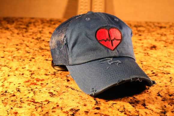 Blue Hat & Mesh w/ Traditional Logo